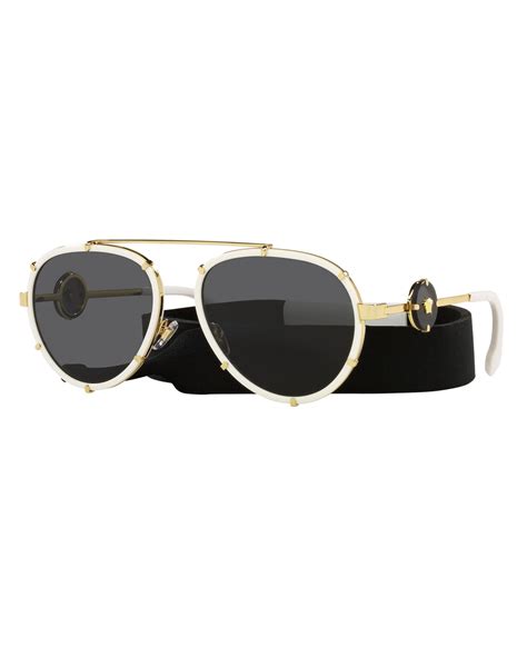 women versace metal frames sunglasses 2006|Versace white sunglasses for women.